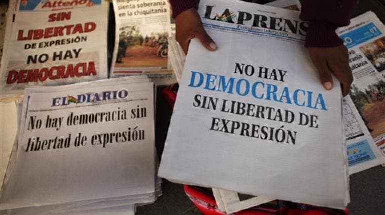 Libertad de prensa y de opinión es innegociable