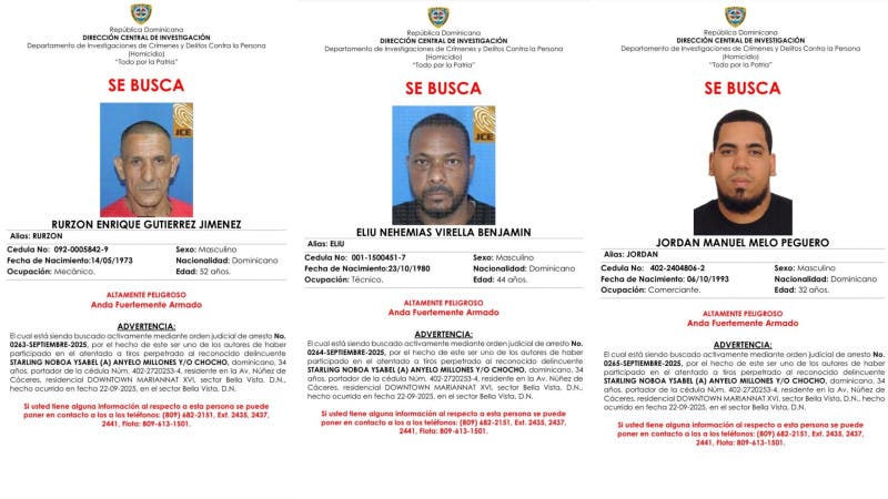 Policía busca tres hombres por ataque a tiros en la avenida Núñez de Cáceres