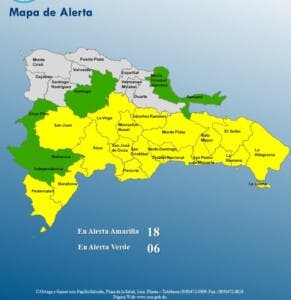Fuertes lluvias por Melissa: 18 provincias en alerta amarilla y 6 en verde