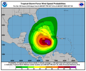 Melissa amenaza a Cuba como huracán y con inundaciones en Haití y República Dominicana