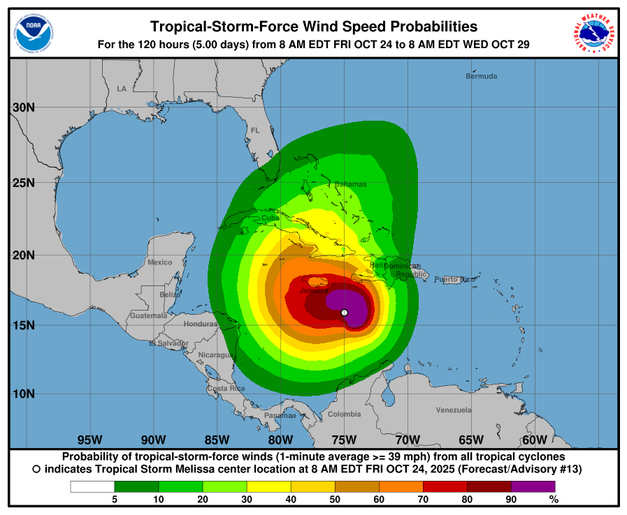 Melissa amenaza a Cuba como huracán y con inundaciones en Haití y República Dominicana