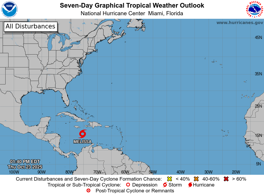 Melissa avanza hacia Haití y República Dominicana: CNH alerta sobre posible huracán mayor