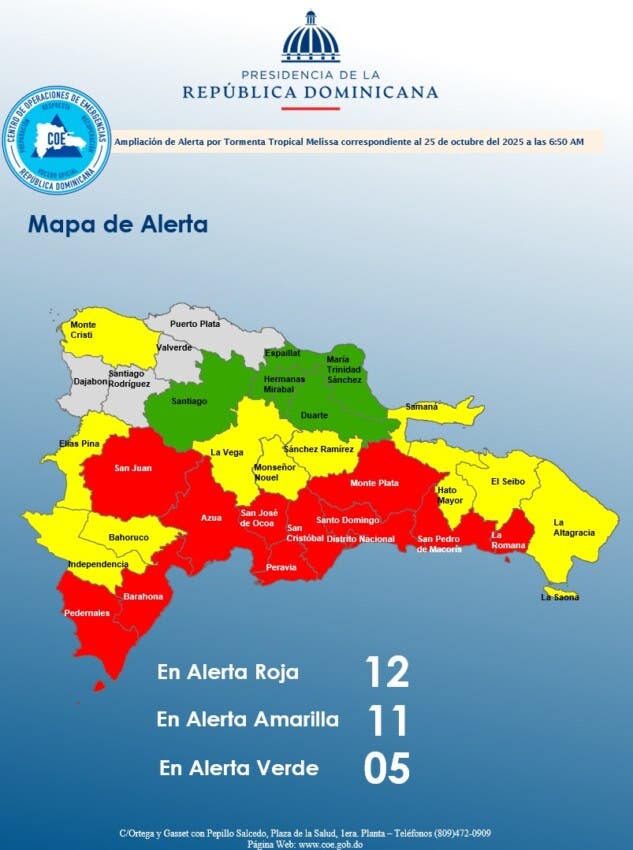 Melissa lleva 5  días seguidos provocando  aguaceros con inundaciones en República Dominicana