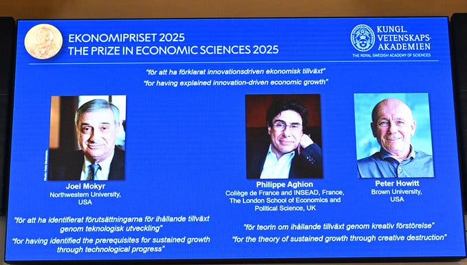El Nobel de Economía 2025 premia la teoría del crecimiento impulsado por la innovación