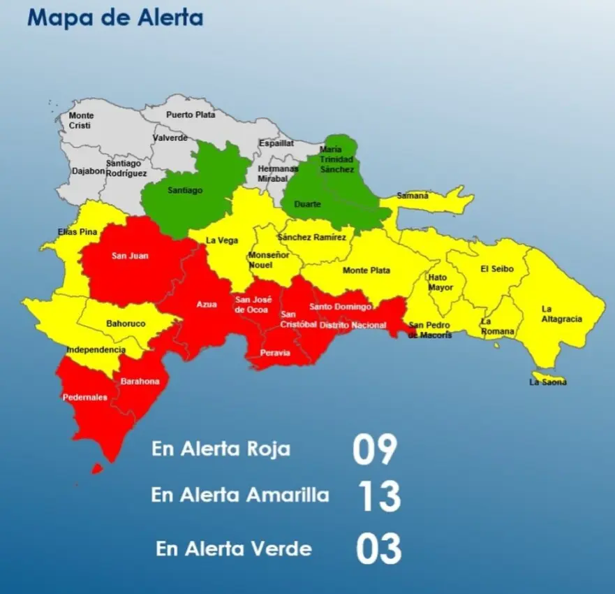 El COE mantiene provincias en alerta por riesgo de inundaciones