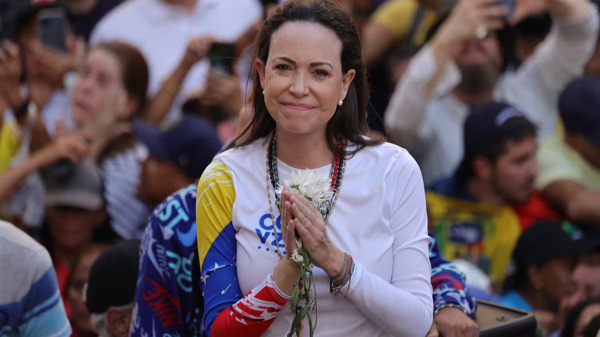 La líder opositora de Venezuela María Corina Machado, Premio Nobel de la Paz