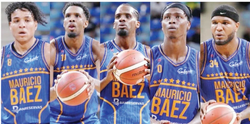 Richard Bautista, Gerardo Suero, Juan Miguel Suero, Michael Warren y Luismal Ferreiras, el quinteto abridor que saldrá esta noche por los bicampeones.