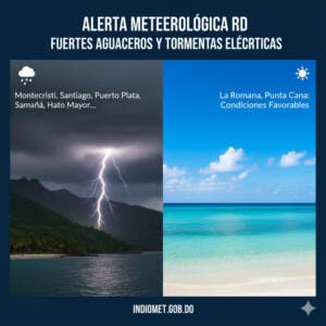 Clima hoy en República Dominicana: Vaguada frontal provocará aguaceros y tormentas en 17 provincias