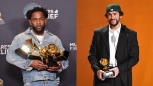 Kendrick Lamar encabeza los Grammy 2025 y Bad Bunny marca un nuevo hito para la música latina