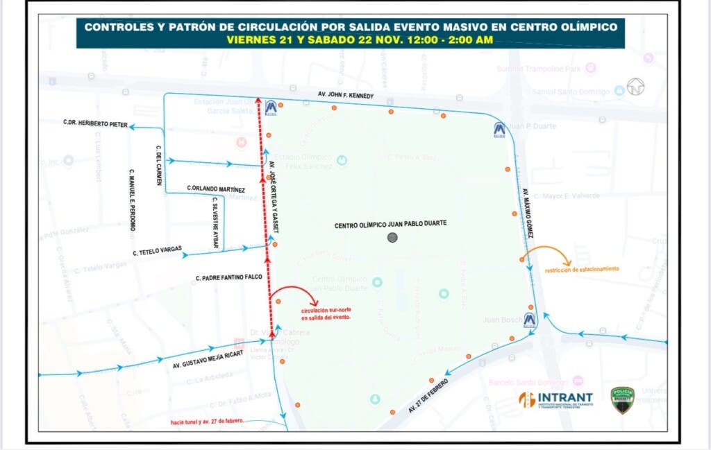 Gobierno activa medidas para garantizar fluidez vehicular durante concierto de Bad Bunny