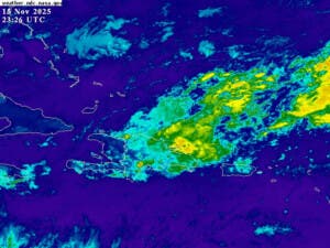 INDOMET reporta fuertes aguaceros sobre gran parte del país