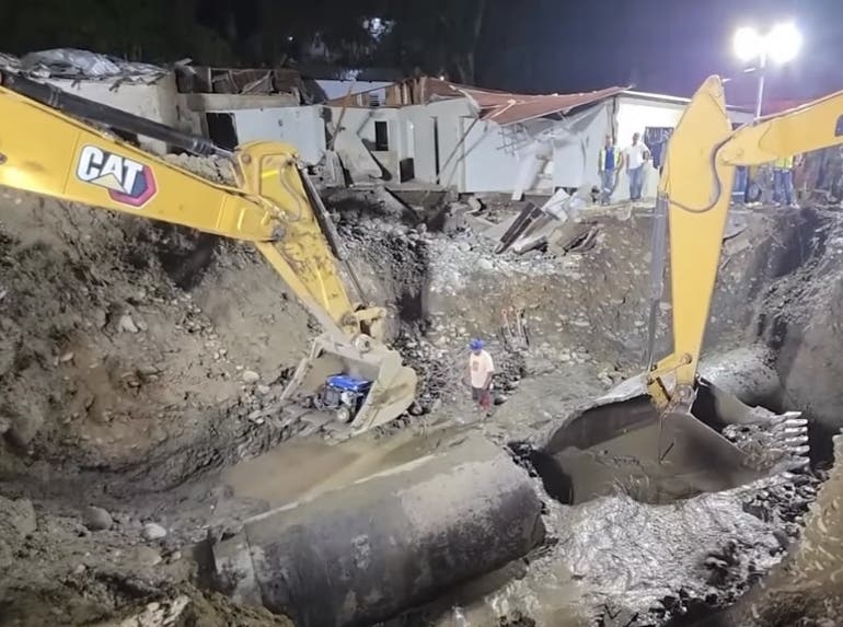 Agua potable: CORAASAN avanza en la reparación de la avería del acueducto Cibao Central