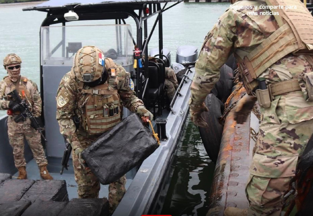 Decomisan 835 paquetes de droga en el Pacífico panameño y detienen a cuatro sospechosos