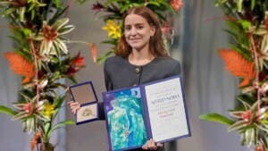 La hija de María Corina Machado recibe el Nobel en su lugar