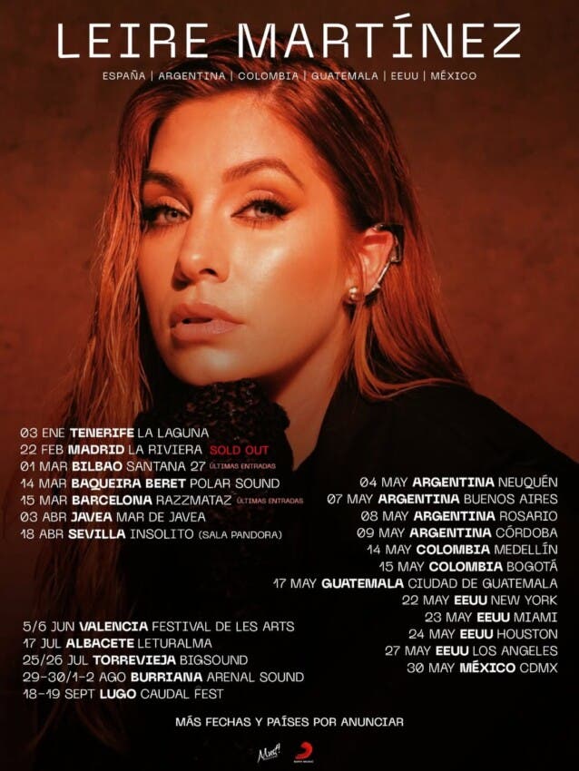 Leire Martínez, exvocalista de La Oreja de Van Gogh, anuncia gira en solitario