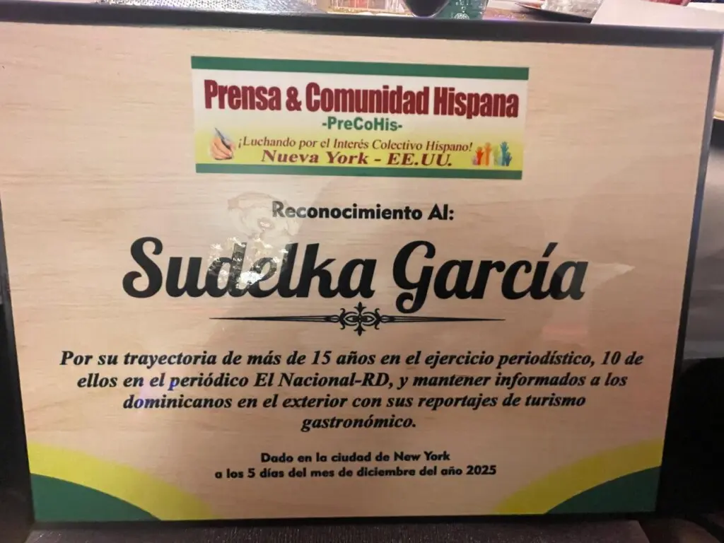 El Nacional en Nueva York: Reconocen periodista Sudelka García por su trayectoria en el periodismo gastronómico