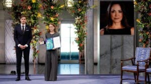 Hija de María Corina Machado recibe el Nobel y dedica el premio a la lucha por la «libertad» en Venezuela