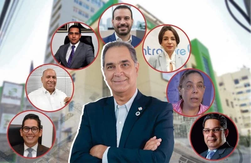 Composición de fotos de los principales imputados en el caso Senasa, encabezados por el exdirector Santiago Hazim