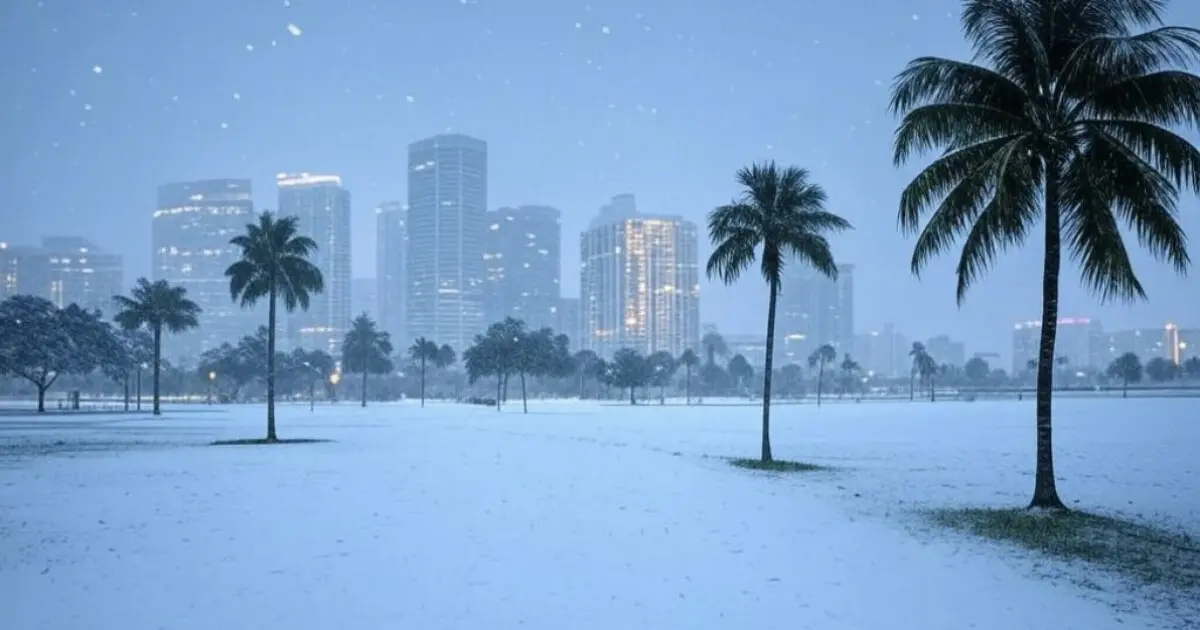 ¡Nevadas en Florida! Un fenómeno que no se veía desde hace 16 años