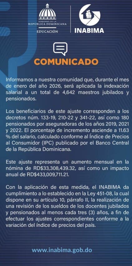 Maestros jubilados celebran nueva indexación salarial