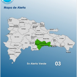 Vaguada provocará lluvias: COE emite alerta verde para Santo Domingo y San Cristóbal