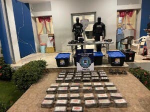 Incautan 105 paquetes de cocaína, armas y municiones en Santo Domingo Este