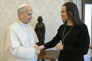 El Papa León XIV se reúne con María Corina Machado en el Vaticano