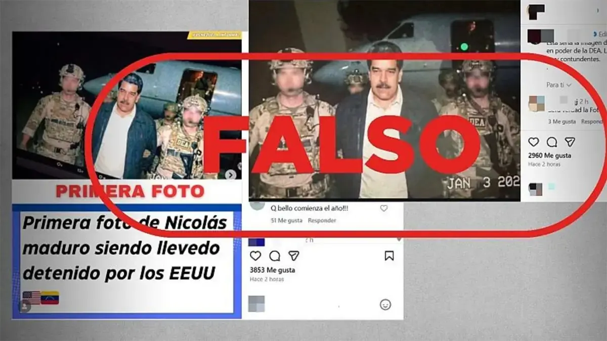 La captura de Maduro aviva la difusión de imágenes falsas en las redes