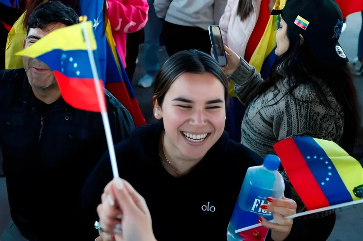 Venezolanos celebran en Uruguay la captura de Nicolás Maduro
