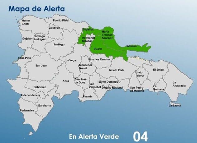 COE emite alerta verde para cuatro provincias por lluvias y tronadas esta tarde