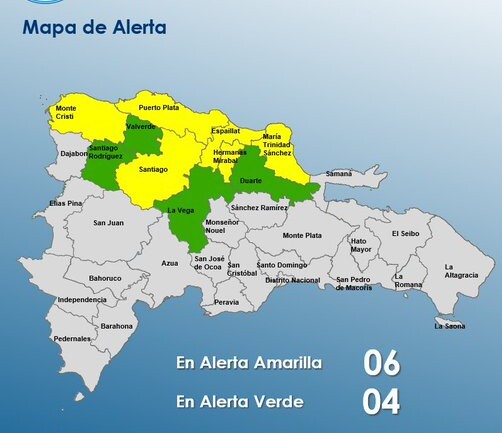 Prepárate: 10 provincias bajo alerta por sistema frontal y una vaguada