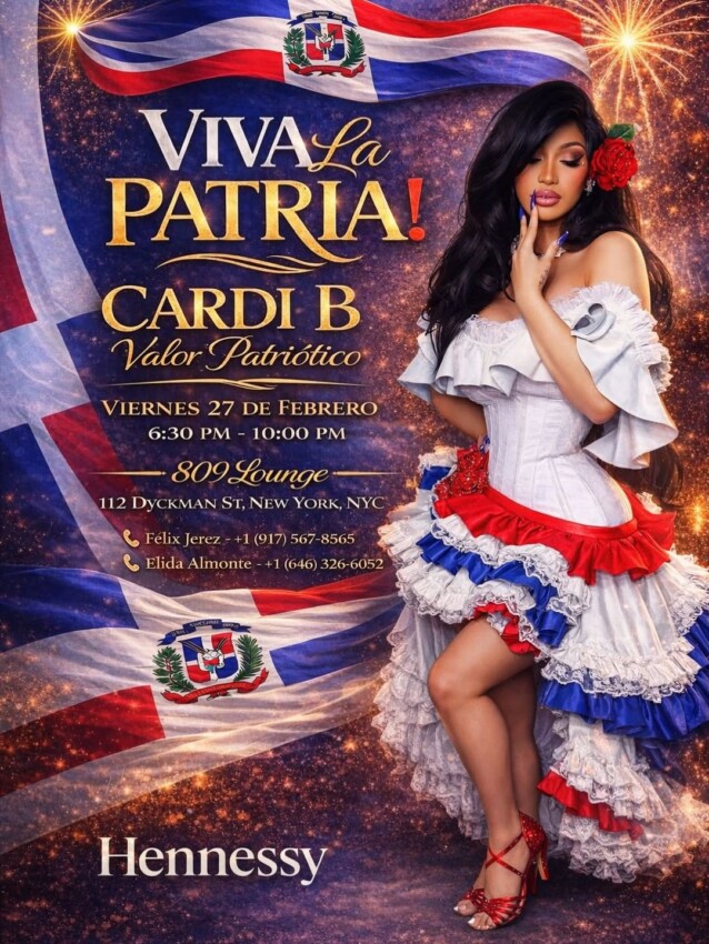 Cardi B expresa orgullo por sus raíces dominicanas tras ser declarada Artista de la Patria