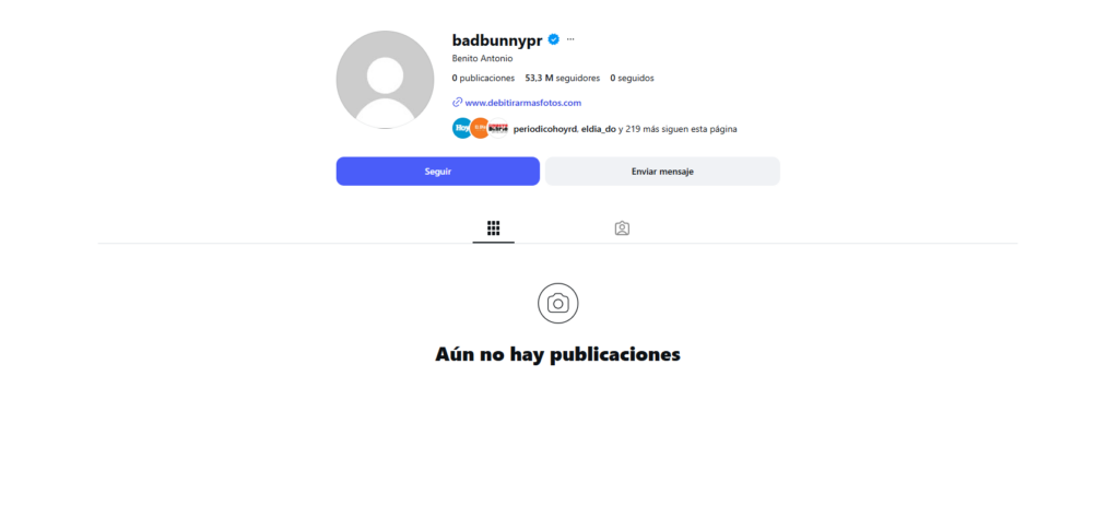 Bad Bunny sorprende al borrar publicaciones de su cuenta de Instagram tras el histórico Super Bowl LX