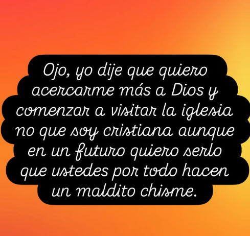 Masha aclara su mensaje: “Quiero acercarme a Dios, pero no soy cristiana”