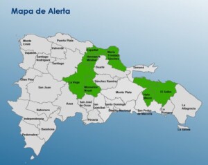 COE coloca 7 provincias en alerta verde por vaguada