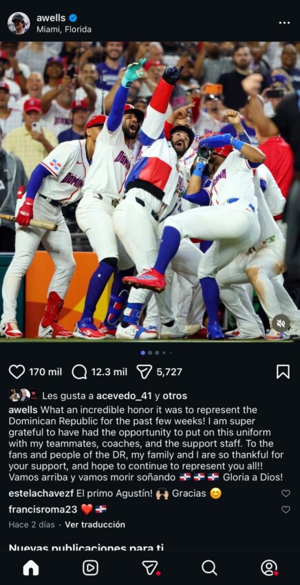 A pesar de no haber nacido en suelo dominicano, Wells se integró con rapidez al roster del equipo criollo, ganándose el respeto de sus compañeros