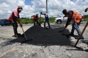 CAASD reporta 5,000 metros cuadrados de asfalto en los primeros dos meses del año
