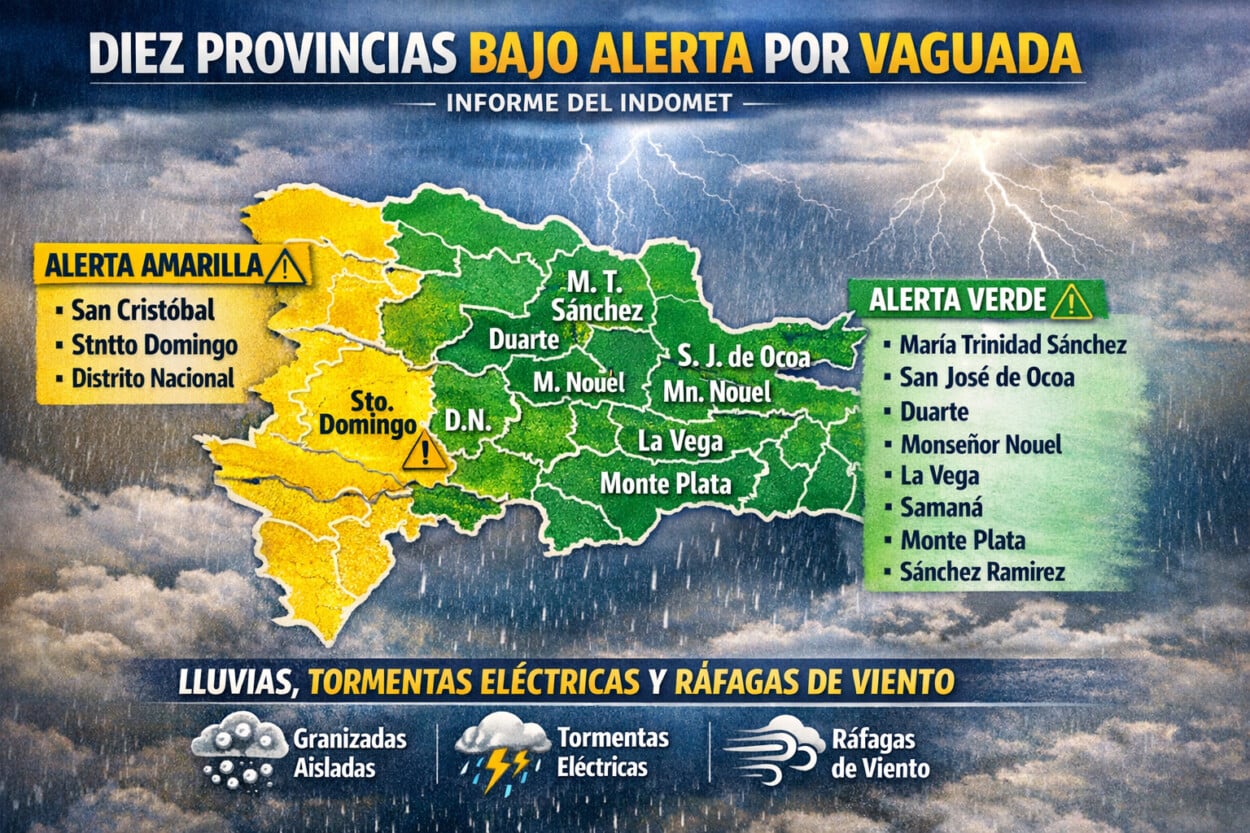 Diez provincias bajo alerta: vaguada traerá lluvias intensas