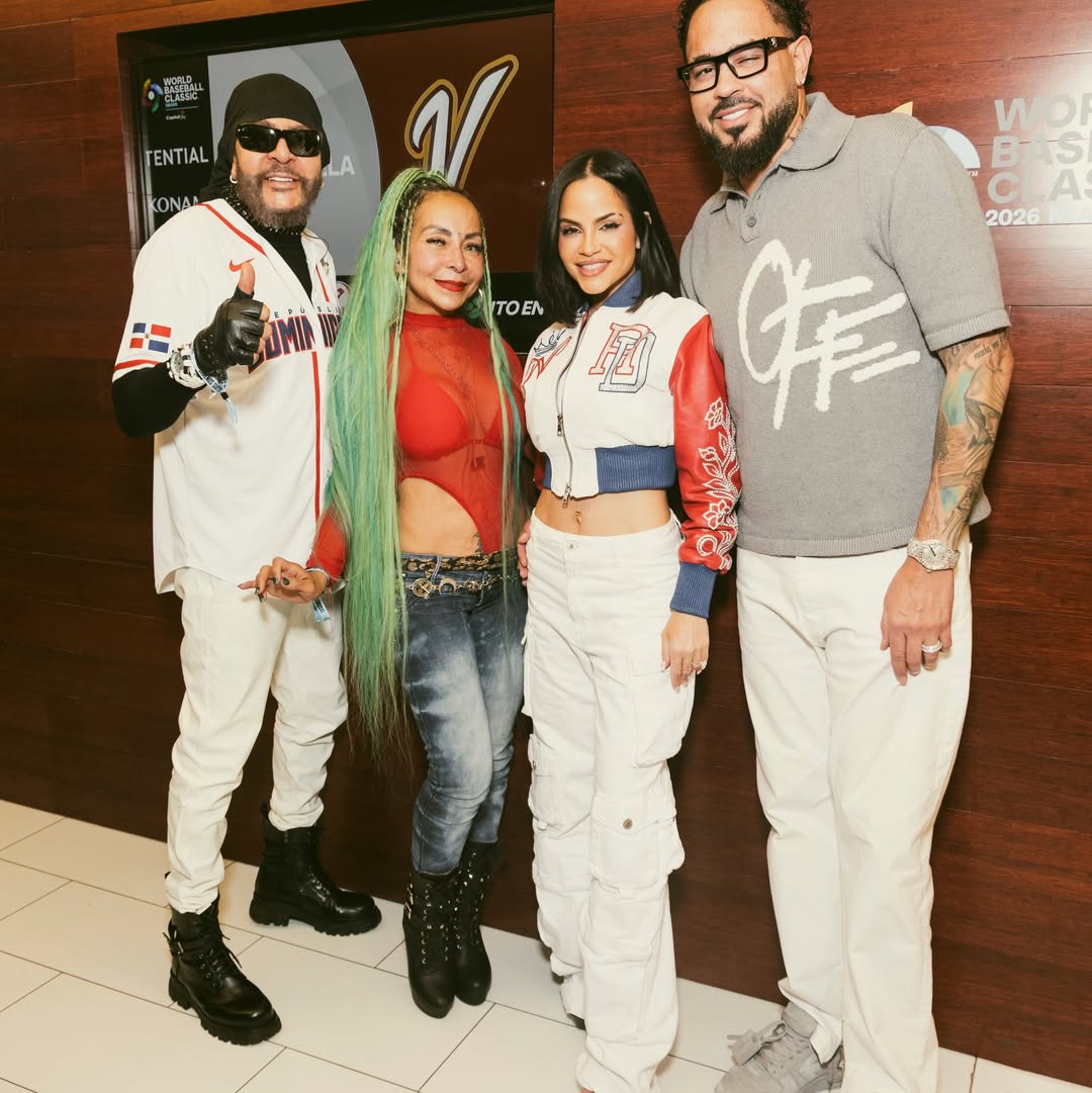 Toño Rosario junto a su esposa Yari en compañía de Natti Natasha y su esposo Raphy Pina