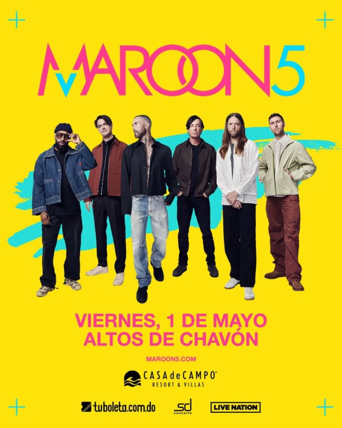 Maroon 5 se presentará en Altos de Chavón el 1 de mayo