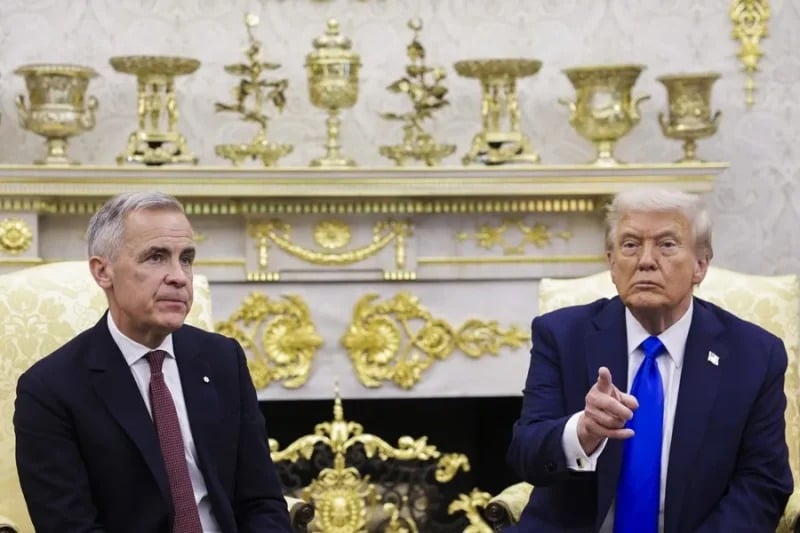 Trump se refiere al primer ministro Mark Carney como el «futuro gobernador de Canadá»