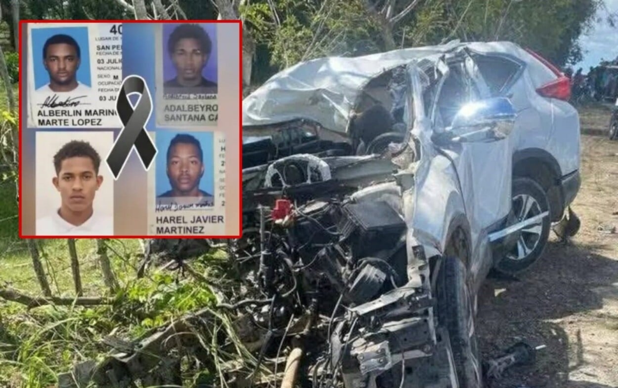 Tragedia en Higüey: Cuatro muertos en choque en carretera Jobo Dulce