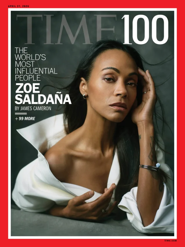 La versatilidad de Zoe Saldaña brilla entre las 100 más influyentes 2026 en Time