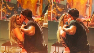 Alejandro Sanz y Stephanie Cayo desatan furor con beso en pleno show