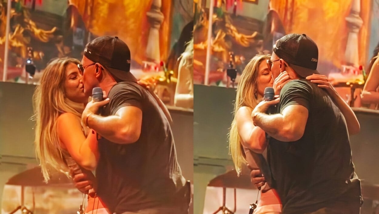 Alejandro Sanz y Stephanie Cayo desatan furor con beso en pleno show