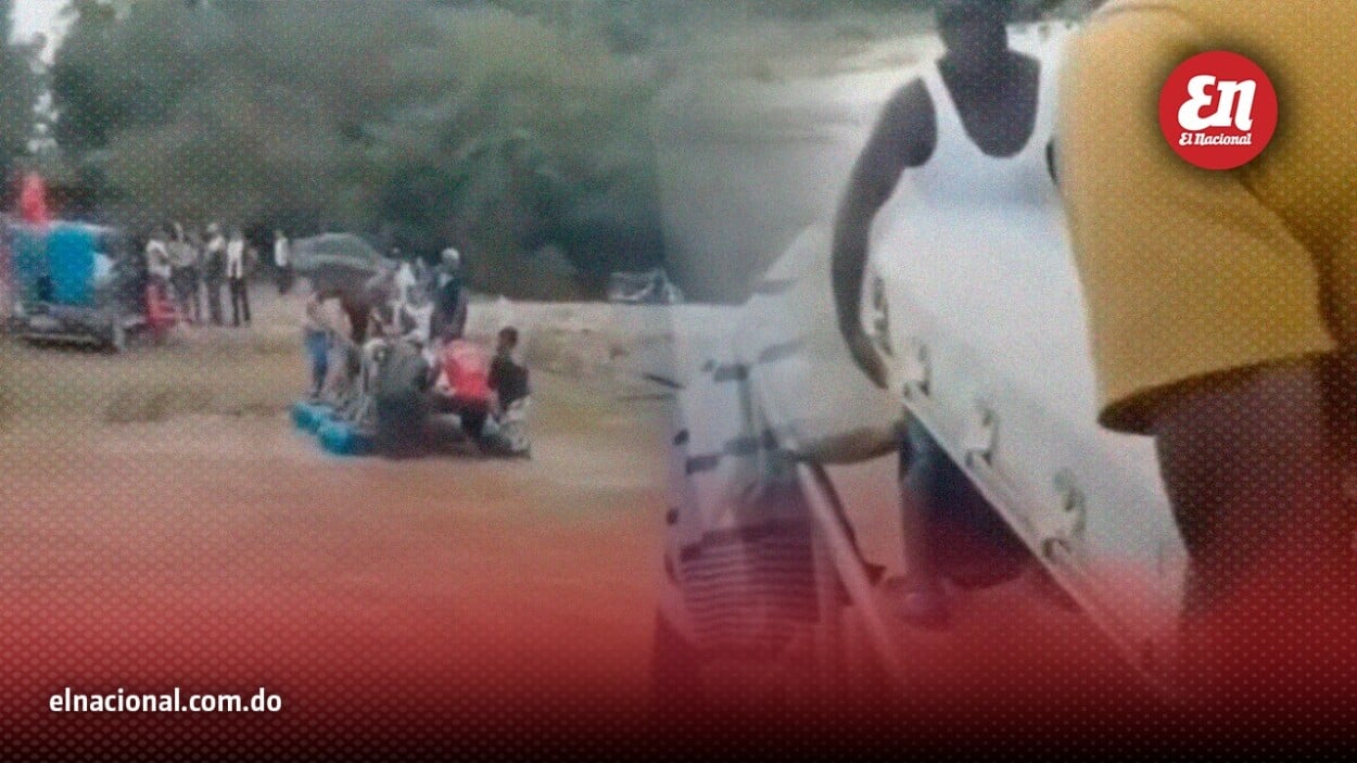 ¡Insólito! Atraviesan río cargando fallecido en ataúd en Puerto Plata (VIDEO)