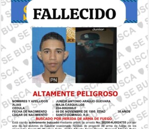 Cae abatido “Maja Casquillo”, acusado de varios delitos, en operativo policial en SDE