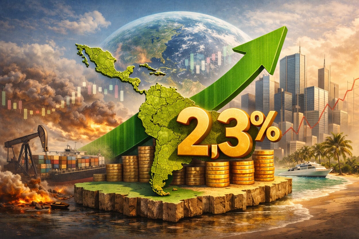 Prevén crecimiento de 2,3 % para Latinoamérica en 2026 en medio de retos económicos globales