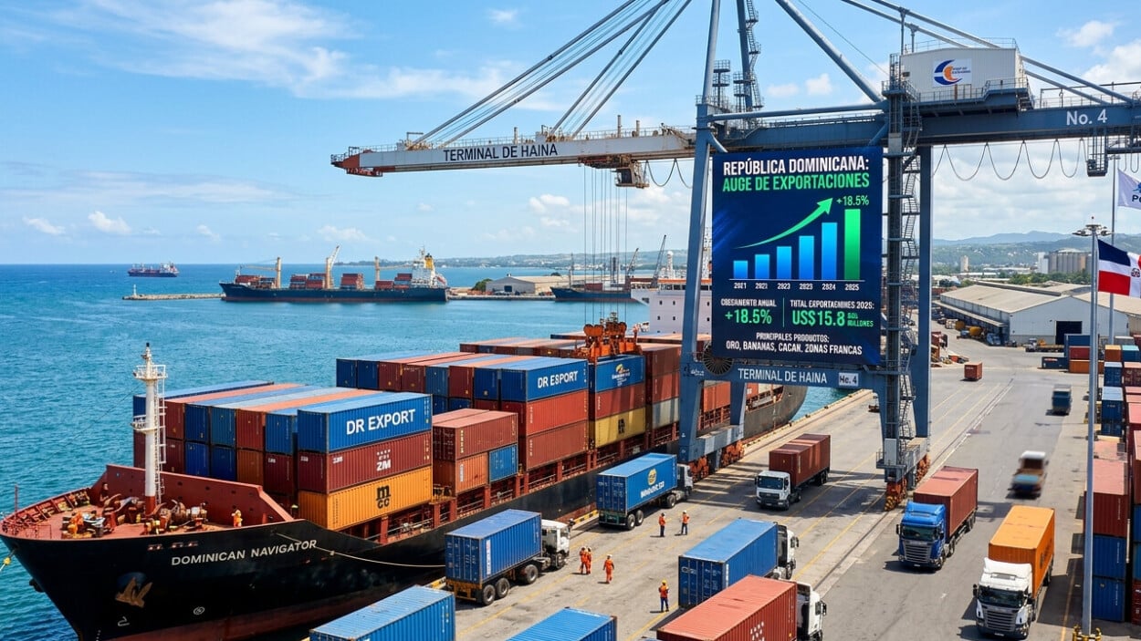 RD alcanza US$1,448.6 millones en exportaciones el último mes