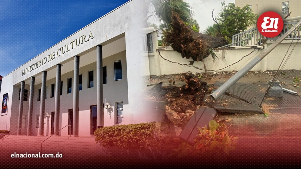 Árbol cae y rompe pared en el Ministerio de Cultura